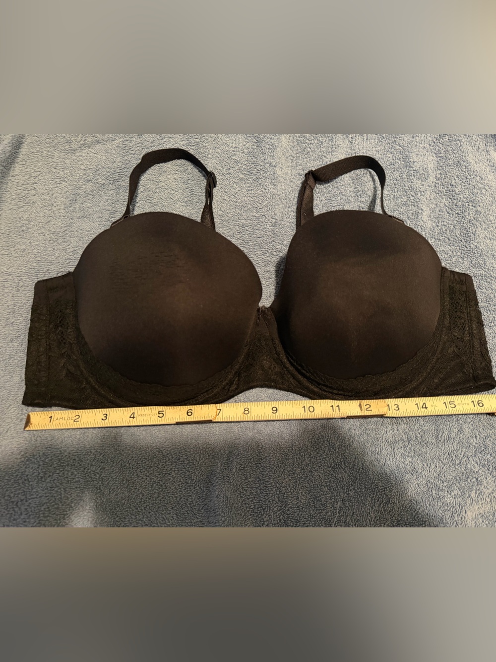 Torrid Everyday Padded Black Bra with Lace Side Panels
